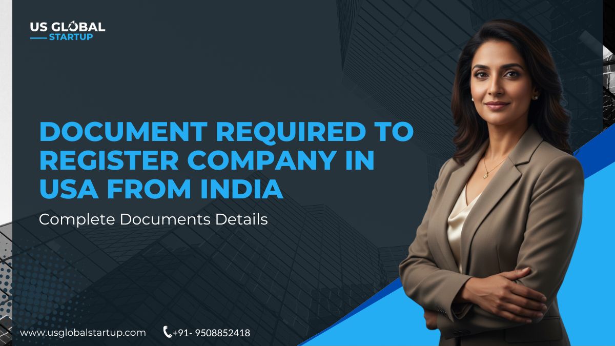 Indian businesswoman explaining documents required to register company in USA from India for Indian founders and entrepreneurs