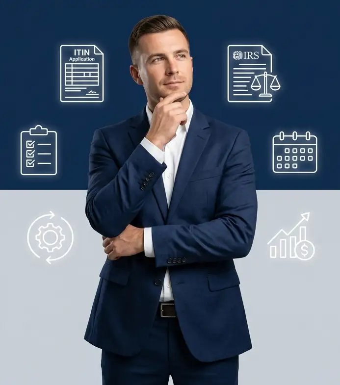 ITIN application service USA for foreigners and freelancers needing US tax identification number