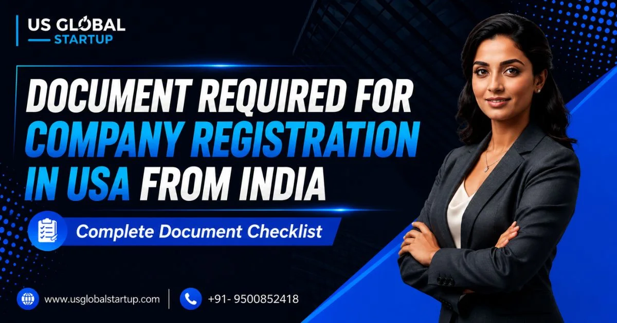 Indian businesswoman explaining documents required to register company in USA from India for Indian founders and entrepreneurs